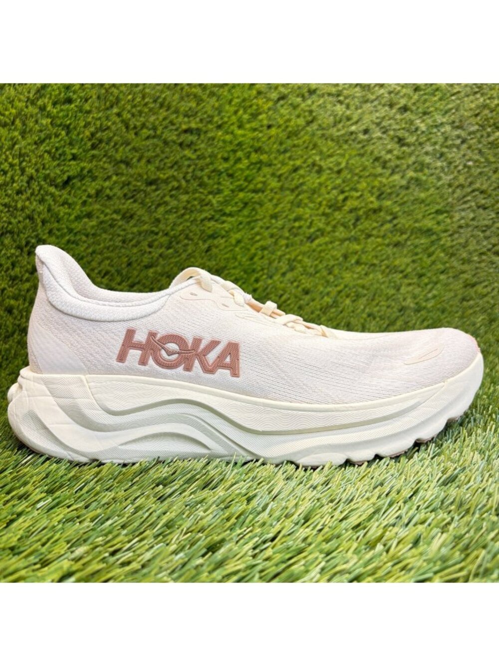 Hoka One One Arahi 8 Womens Size 10 White Rose Athletic Running Shoes Sneakers